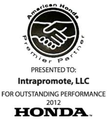 Intrapromote -- American Honda Premier Partner Award